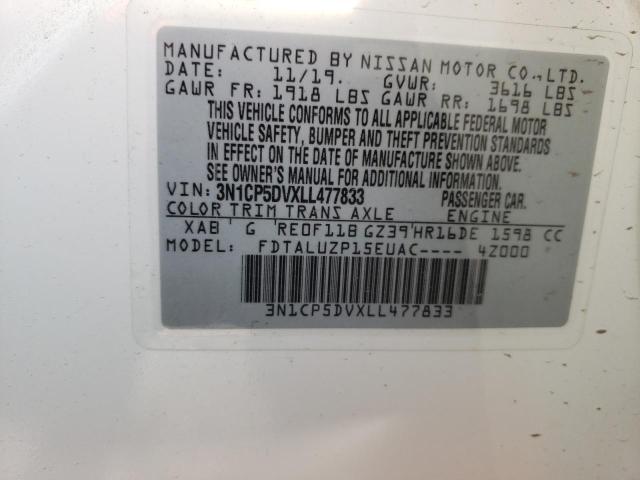 3N1CP5DVXLL477833 Nissan KICKS SR