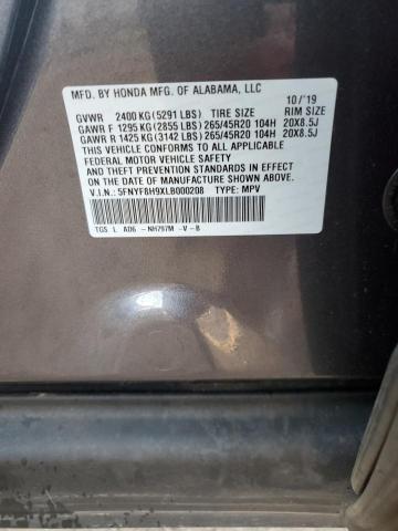 2020 HONDA PASSPORT T 5FNYF8H9XLB000208