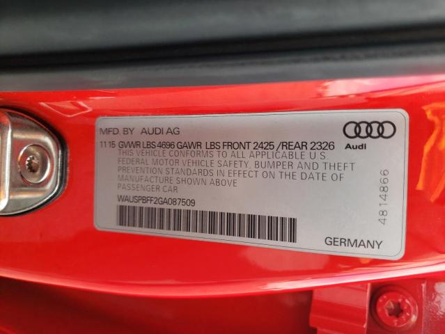 2016 AUDI A3 E-TRON - WAUSPBFF2GA087509
