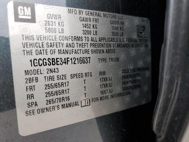 2015 CHEVROLET COLORADO L - 1GCGSBE34F1216637