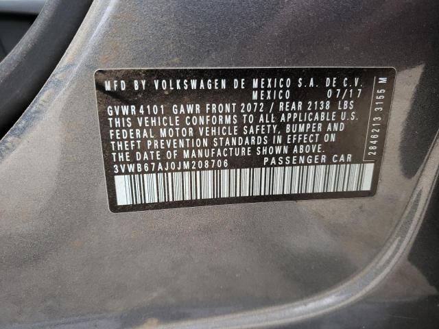 2018 VOLKSWAGEN JETTA SE - 3VWB67AJ0JM208706