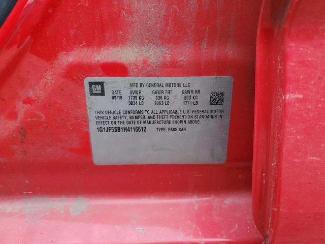 2017 CHEVROLET SONIC PREM - 1G1JF5SB1H4116612