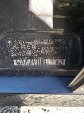 WBAVD33506KV64664 BMW 330 XI