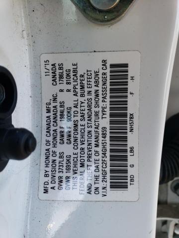2016 HONDA CIVIC LX - 2HGFC2F54GH514859