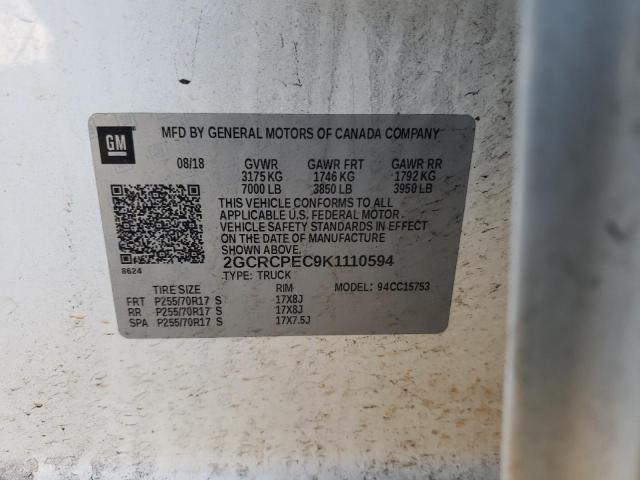 2019 CHEVROLET SILVERADO 2GCRCPEC9K1110594