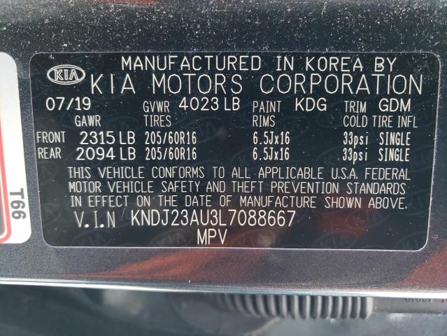 KNDJ23AU3L7088667 KIA SOUL LX