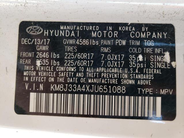 KM8J33A4XJU651088 Hyundai TUCSON SEL