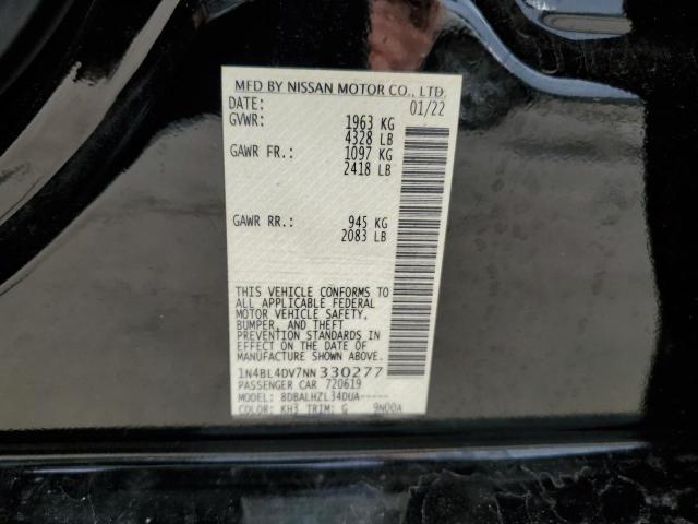 2022 NISSAN ALTIMA SV - 1N4BL4DV7NN330277