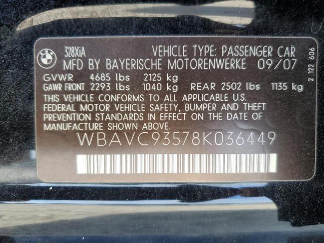 WBAVC93578K036449 BMW 328 XI
