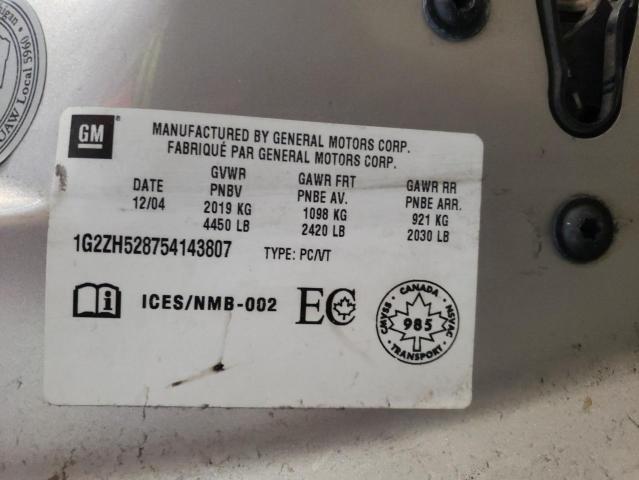 1G2ZH528754143807 Pontiac G6 GT