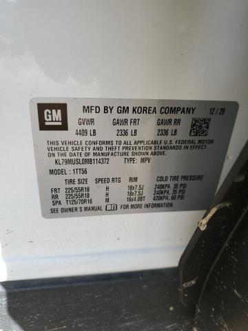 2021 CHEVROLET TRAILBLAZE - KL79MUSL0MB114372