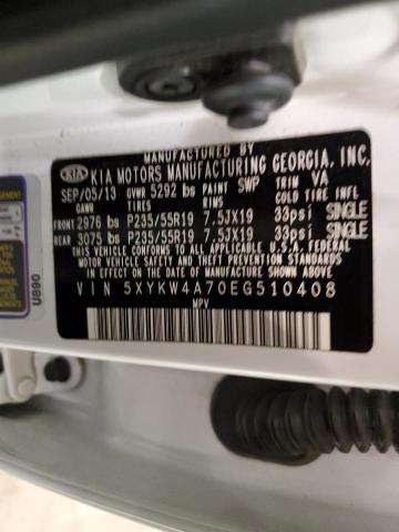 5XYKW4A70EG510408 KIA SORENTO SX