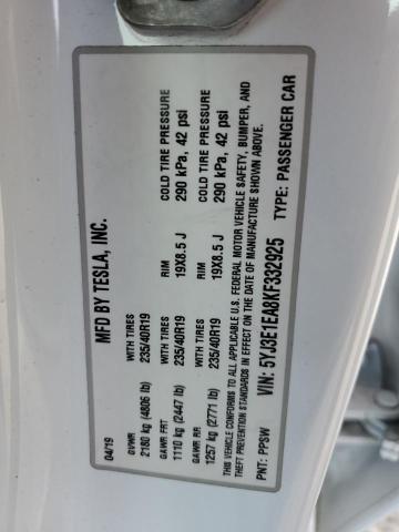 5YJ3E1EA8KF332925 Tesla MODEL 3