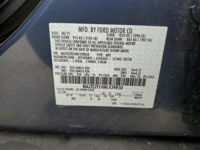 2021 FORD ECOSPORT S MAJ3S2FE4MC439850