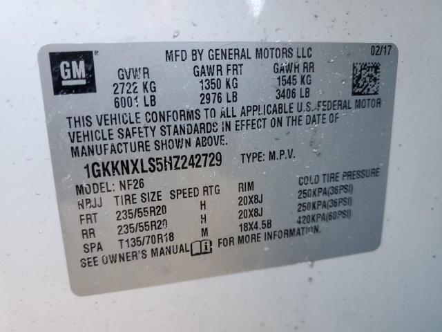 1GKKNXLS5HZ242729 GMC Acadia Denali
