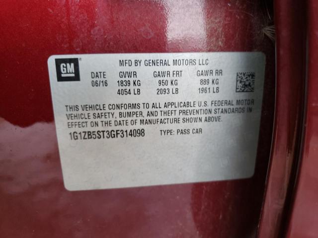 2016 CHEVROLET MALIBU LS - 1G1ZB5ST3GF314098