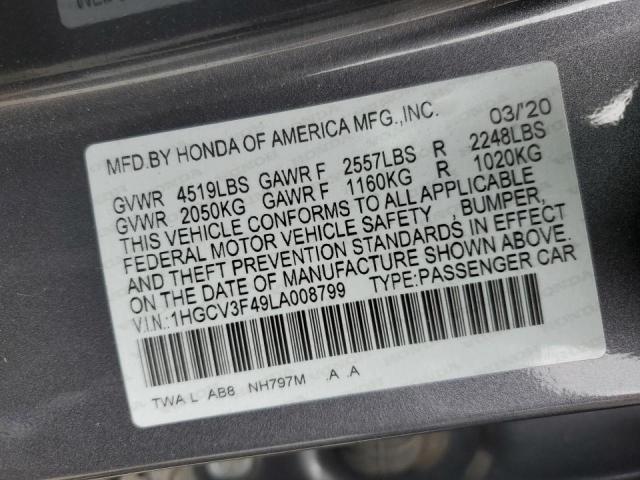 2020 HONDA ACCORD HYB - 1HGCV3F49LA008799