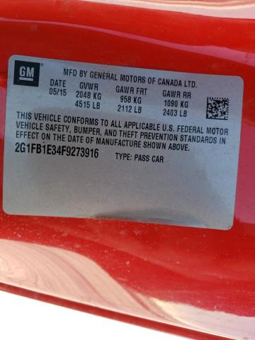 2015 CHEVROLET CAMARO LS - 2G1FB1E34F9273916