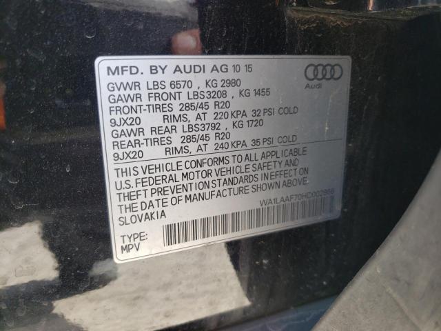 VIN WA1LAAF70HD002866 2017 Audi Q7, Premium Plus no.13