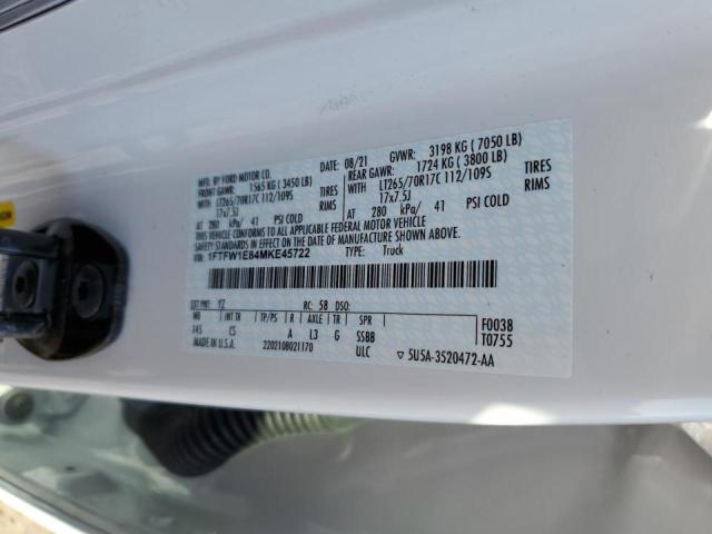 2021 FORD F150 SUPER - 1FTFW1E84MKE45722