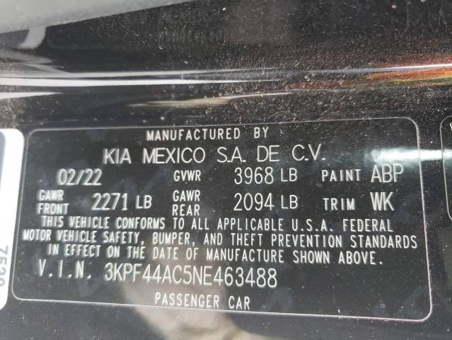 3KPF44AC5NE463488 KIA FORTE GT