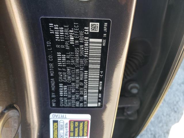 2018 HONDA CLARITY TO - JHMZC5F38JC010898