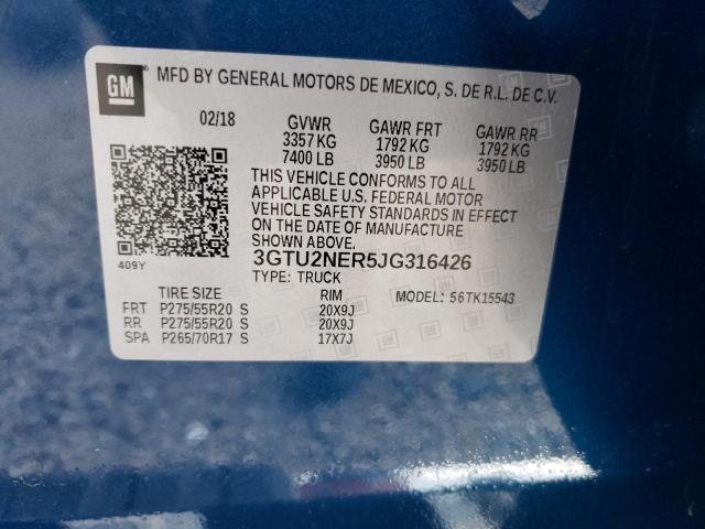 3GTU2NER5JG316426 GMC Sierra K1500 Slt