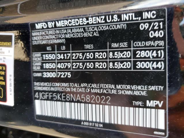 2022 MERCEDES-BENZ GLS 450 4M - 4JGFF5KE8NA582022