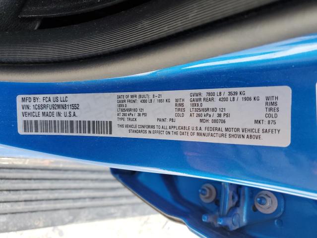 2021 RAM 1500 TRX - 1C6SRFU92MN811552