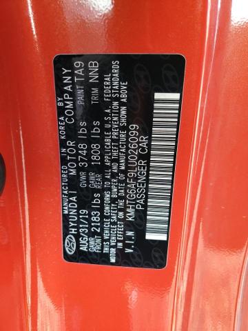 2020 HYUNDAI VELOSTER B - KMHTG6AF9LU026099