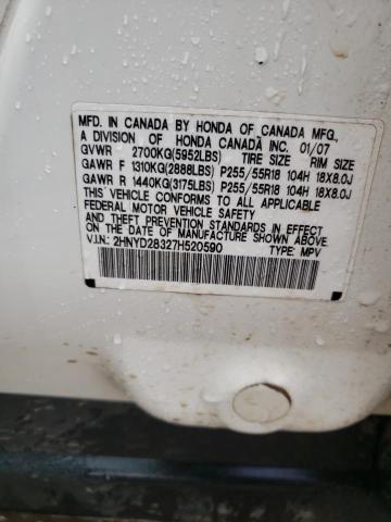 2HNYD28327H520590 Acura Mdx Technology
