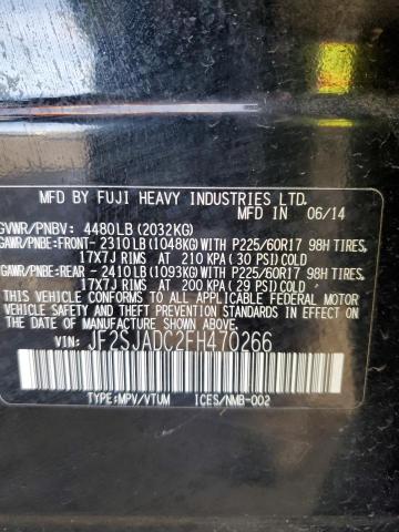 2015 SUBARU FORESTER 2 - JF2SJADC2FH470266