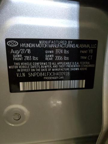 2018 HYUNDAI ELANTRA SE 5NPD84LFXJH400928
