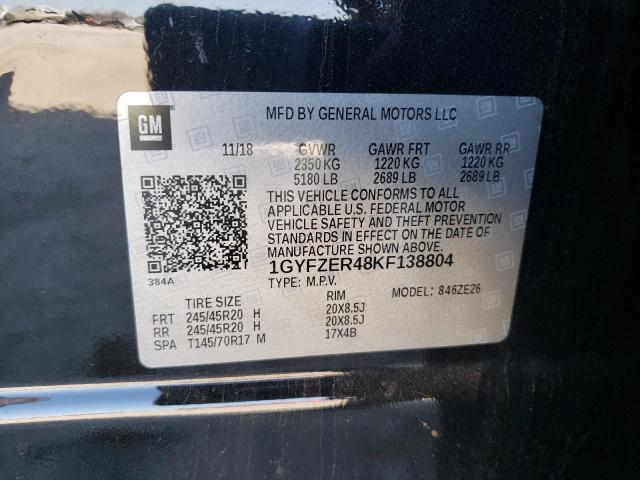 2019 CADILLAC XT4 SPORT 1GYFZER48KF138804