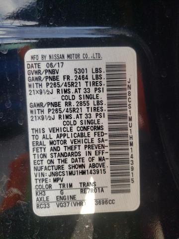 2017 INFINITI QX70 - JN8CS1MU1HM143915