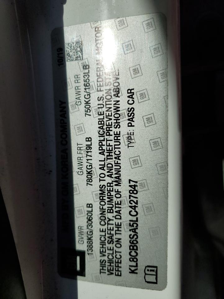 KL8CB6SA5LC427847 CHEVROLET SPARK 2020