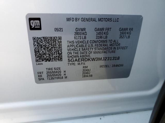 2021 BUICK ENCLAVE AV - 5GAERDKW3MJ231318