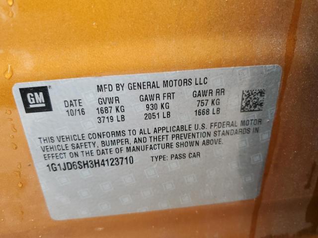 2017 CHEVROLET SONIC LT - 1G1JD6SH3H4123710