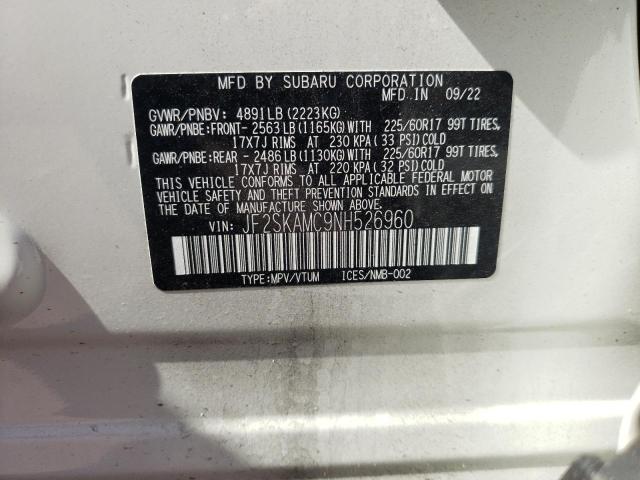 2022 SUBARU FORESTER W JF2SKAMC9NH526960