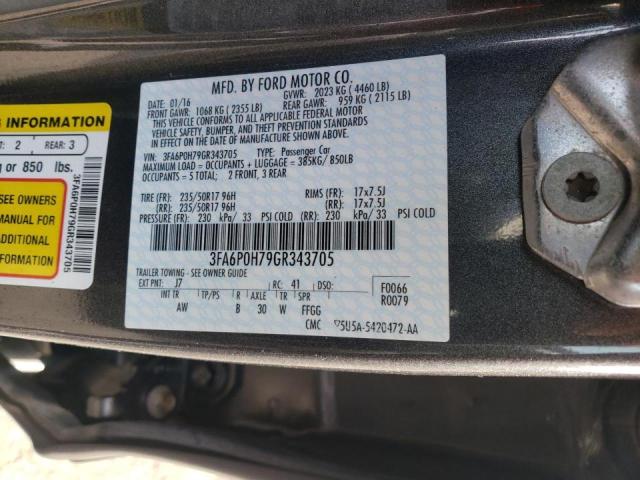 2016 FORD FUSION SE 3FA6P0H79GR343705