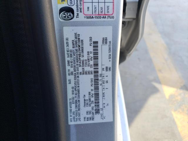 3FADP4BJ3KM130810 Ford FIESTA SE