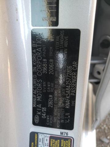 KNAFK5A84J5772816 KIA FORTE LX