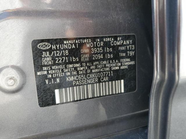 2019 HYUNDAI IONIQ BLUE - KMHC65LCXKU107711