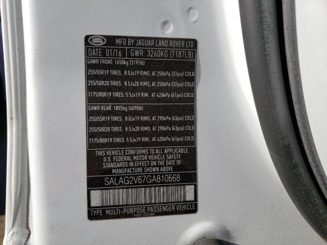 SALAG2V67GA810568 Land Rover LR4