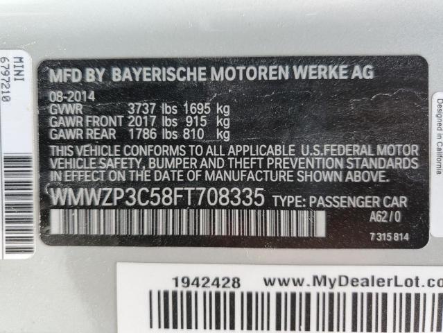 WMWZP3C58FT708335 Mini COOPER S