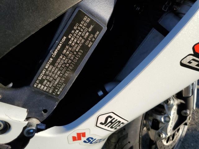2011 SUZUKI GSX750 - JS1GR7MA7B2104583