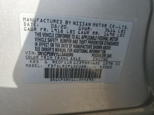 3N1CP5BV1LL544595 Nissan KICKS S