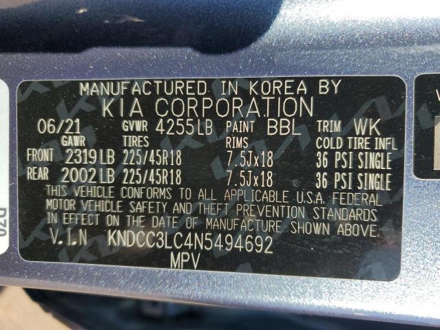 2022 KIA NIRO TOURI - KNDCC3LC4N5494692
