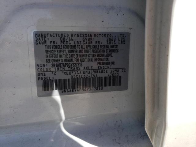 2016 NISSAN SENTRA S - 3N1AB7AP9GY327213