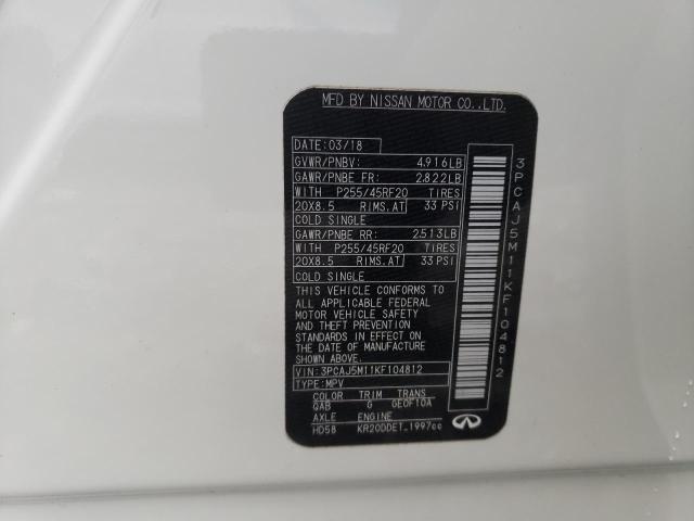 2019 INFINITI QX50 ESSEN - 3PCAJ5M11KF104812